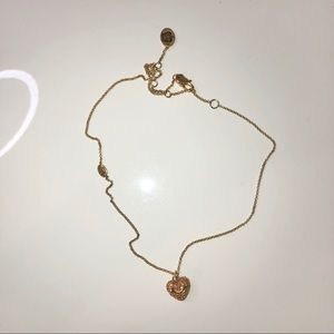 Juicy Couture heart necklace with gem detail
